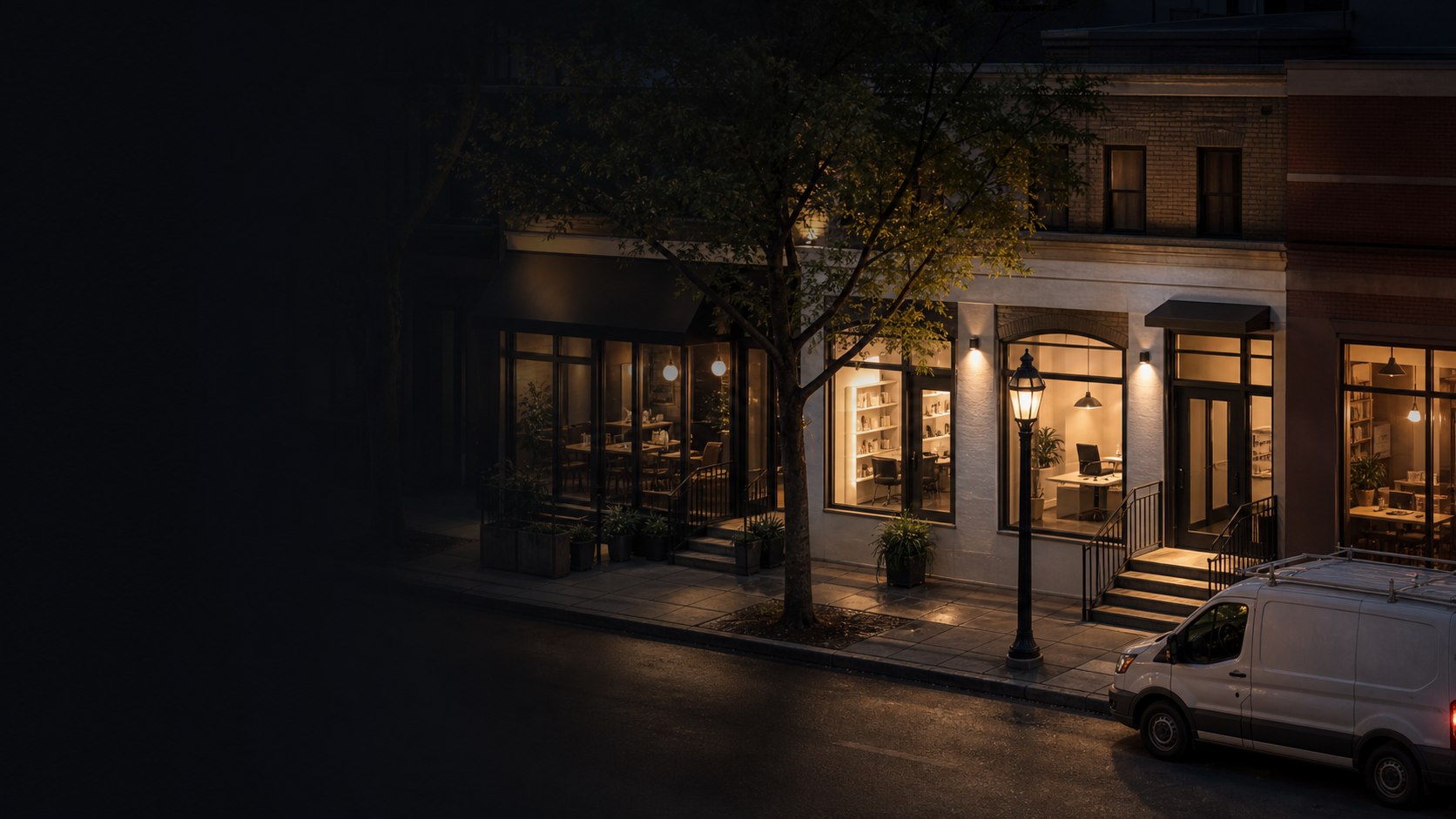 Independent businesses sharing one active neighborhood