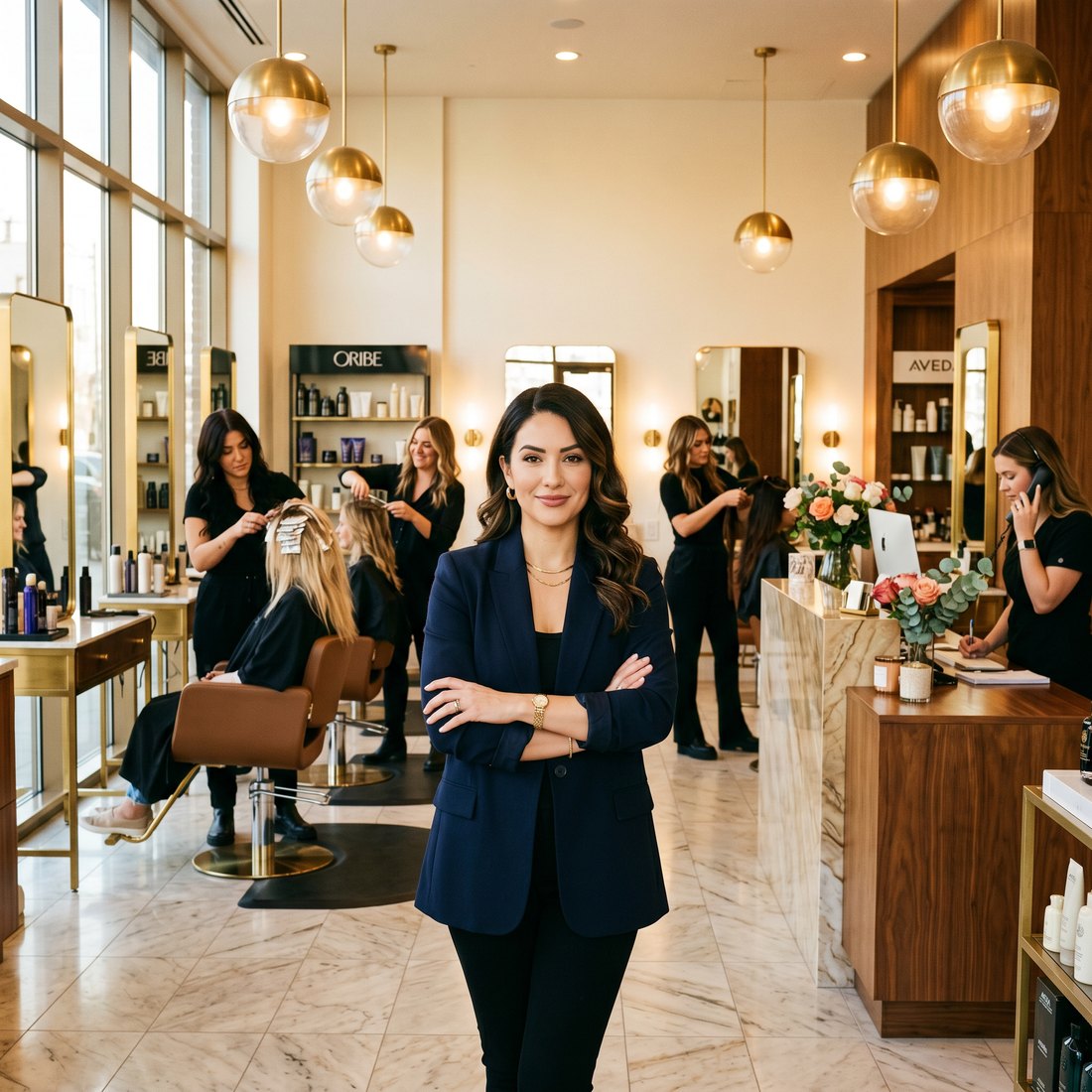 Beauty business setting illustrating the owner and client experience